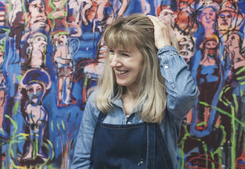 La artista Liliana Golubinsky en su taller. | Liliana Golubinsky