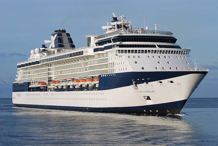 1) Celebrity Millennium, a luxury cruise ship run by Royal Caribbean, is scheduled to stop in Busan port on April 17 (photo: Yonhap News).