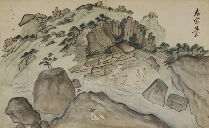 강세황, <태종대太宗臺>,《송도기행첩松都紀行帖》,1757, 국립중앙박물관 소장 (국립중앙박물관 제공) 