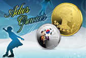 Salen a la venta medallas conmemorativas de Kim Yuna