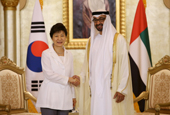 La presidenta Park, de visita en los Emiratos Árabes Unidos