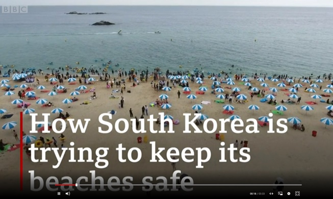 BBC ofrece cobertura sobre medidas preventivas en playas coreanas