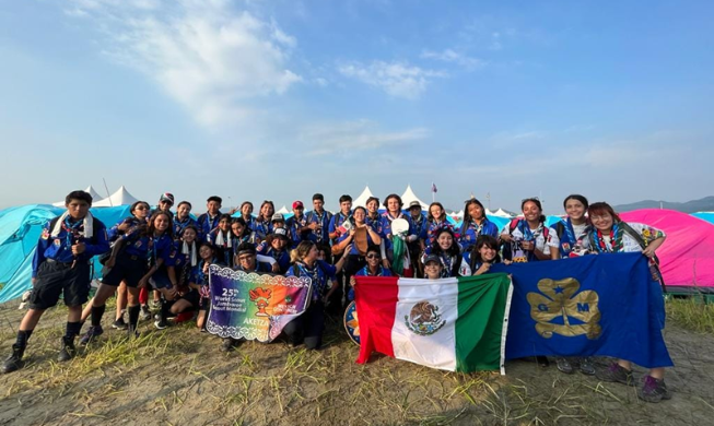 La delegación mexicana participa en el Jamboree Mundial Scout en Corea