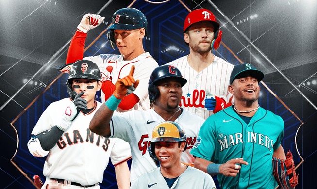 Lee Jung Hoo aparece en el póster publicitario de la MLB a cien días del inicio de la temporada 2024