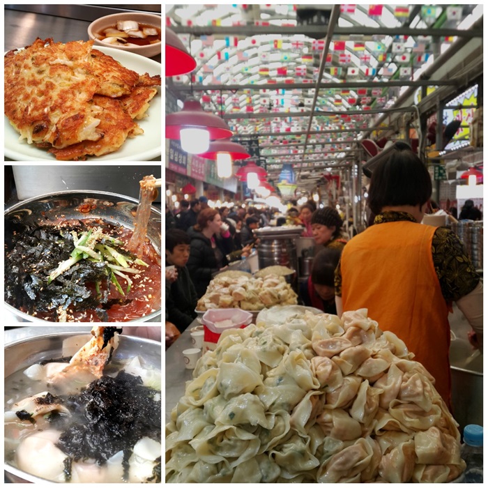 Comidas que se suelen encontrar en los puestecillos de comida en Gwangjang.