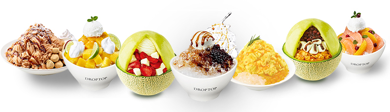 El postre veraniego popular de Corea, ‘bingsu’ cambia cada año sus guarniciones siguiendo la tendencia del mercado. | Ediya Coffee, Café Droptop, Sulbing y Gong Cha Korea.