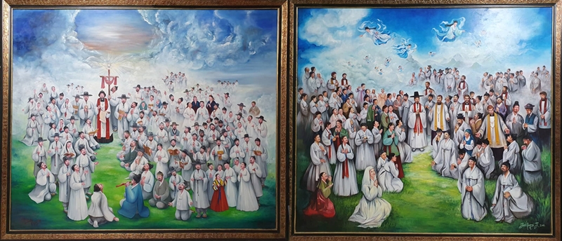 “103 Santos Mártires Coreanos” y “124 beatos Mártires Coreanos”, dos obras de la artista argentina-coreana Regina Jung Jin Young se han incorporado de manera permanente a la Catedral Metropolitana de Buenos Aires. 