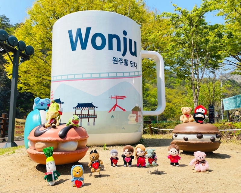 Los peluches en la montaña de Sogeumsan en la ciudad Wonju. | KOAtabi 