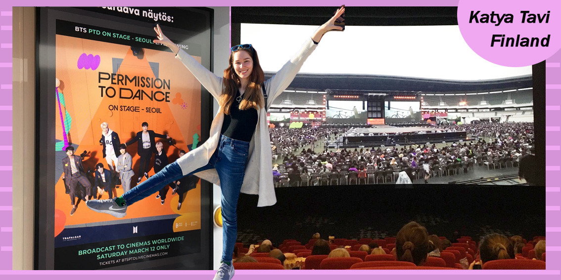 Katya Tavi vio el concierto de BTS en un cine finlandés