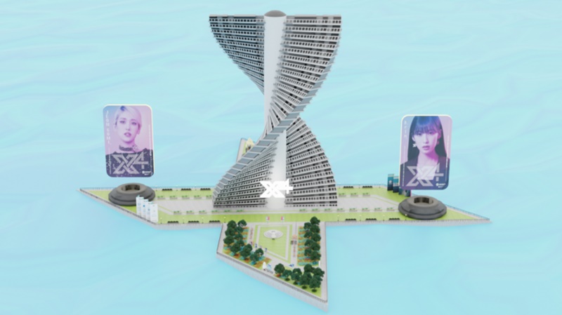 Imagen del edificio de X4 Entertainment dentro del espacio virtual en el metaverso. | Ciudad Metropolitana de Busan 