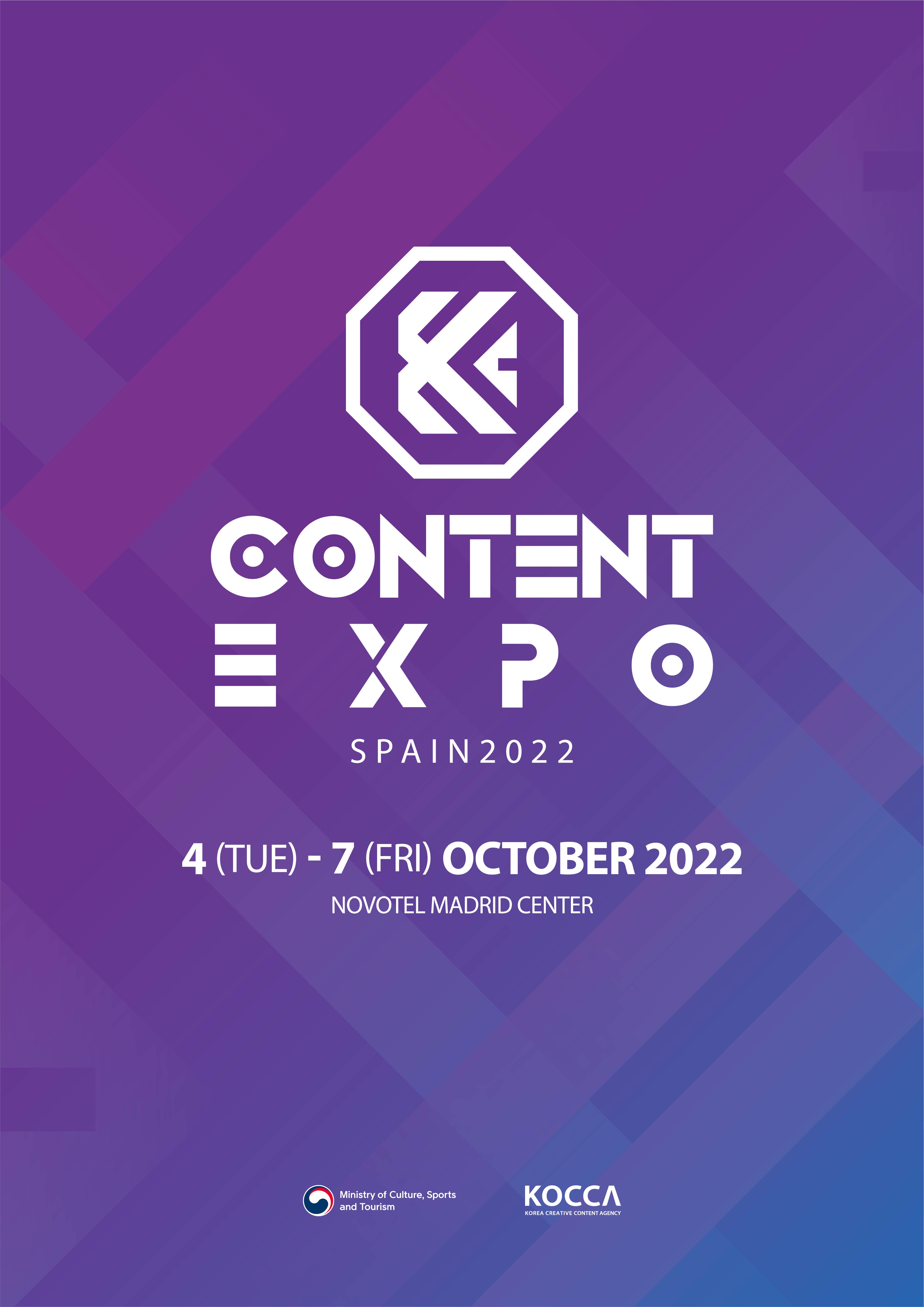 Afiche promocional de la K-Content Expo en España | Ministerio de Cultura, Deportes y Turismo