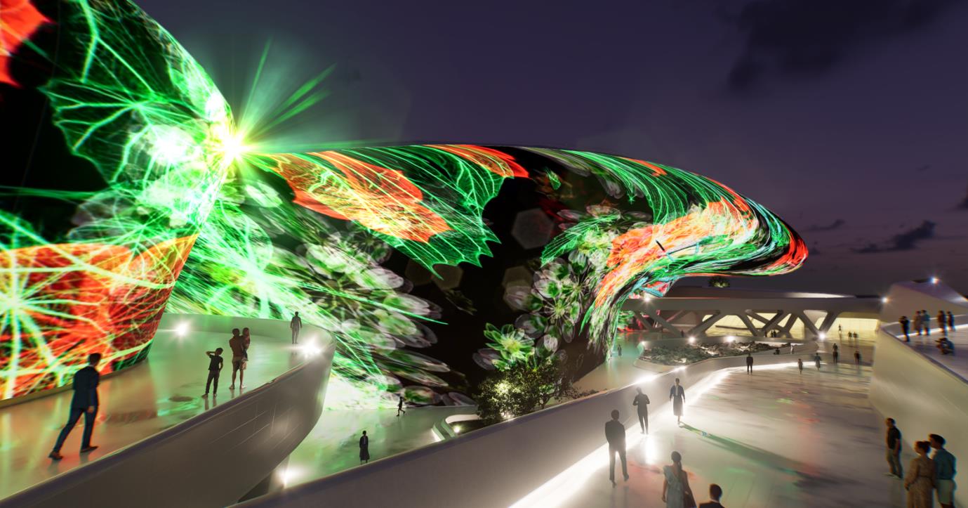 La obra 'Meta-Nature AI', de Miguel Chevalier, podrá verse a través de la fachada principal de la Plaza del Diseño de Dongdaemun (DDP, por sus siglas en inglés).