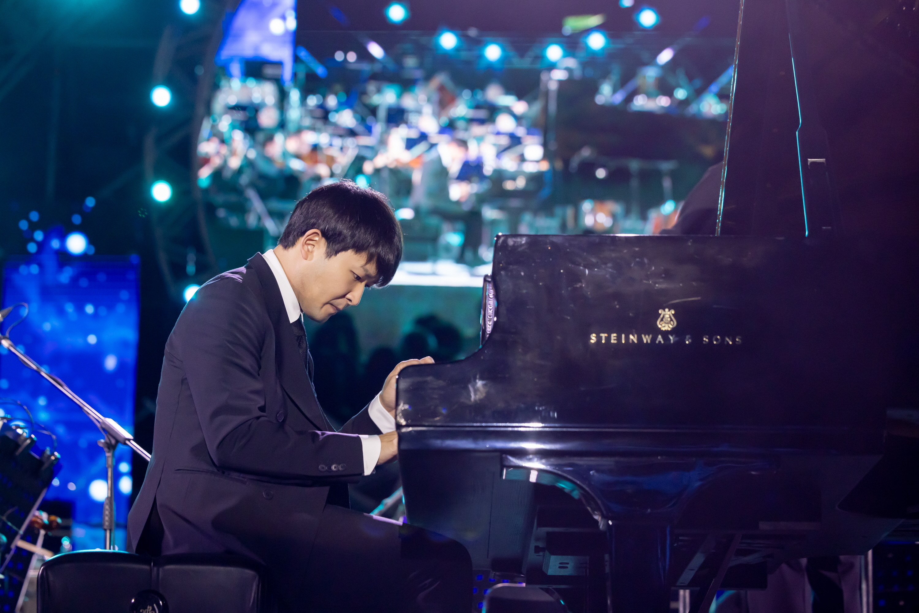 En la imagen, el pianista Sunwoo Yekwon se presenta en el '2023 Blue House Concert' el 9 de septiembre en la antigua residencia presidencial Cheong Wa Dae, en el distrito de Jongno-gu, Seúl.
