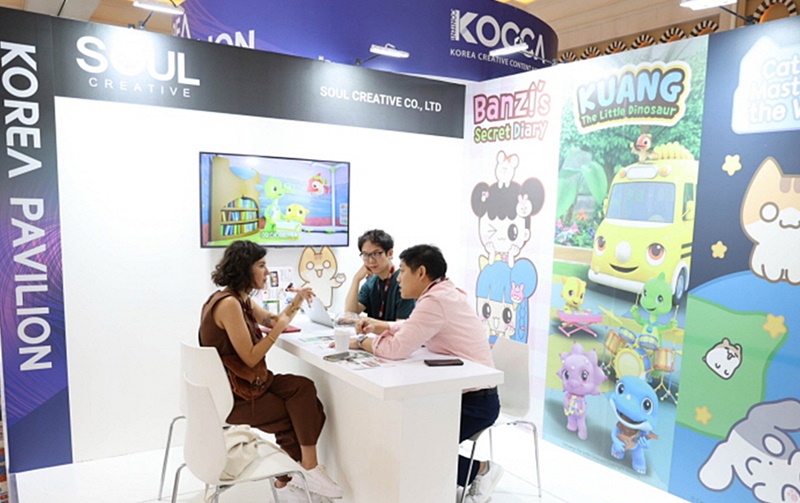 La foto muestra el pabellón coreano instalado en el 'Mercado Internacional de Contenidos de Dubai', celebrado el 22 de noviembre (hora local) en la ciudad capital de los Emiratos Árabes Unidos. El Ministerio de Cultura, Deportes y Turismo indicó el 21 de diciembre que la Asamblea Nacional aprobó su presupuesto para el próximo año en 6,95 billones de wones. | Agencia de contenido creativo de Corea