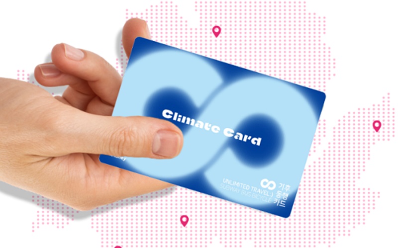 La foto muestra la tarjeta ´Climate Card', que permite el uso ilimitado del transporte público en Seúl. | Gobierno Metropolitano de Seúl