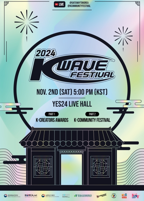 Póster oficial del Festival K-Wave 2024 | Ministerio de Cultura, Deportes y Turismo 