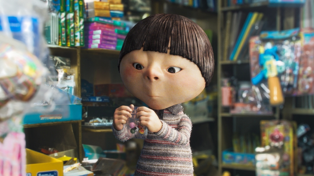 En la primera escena de Magic Candies, el personaje principal, Dong-Dong, compra una bolsa de caramelos mágicos. | Lotte Cultureworks