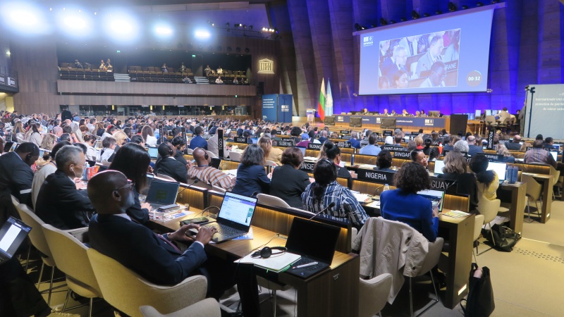 Se lleva a cabo la 47ª reunión del Comité del Patrimonio Mundial de la Unesco celebrada el 15 de julio (hora local) en París, Francia. | Servicio de Patrimonio de Corea