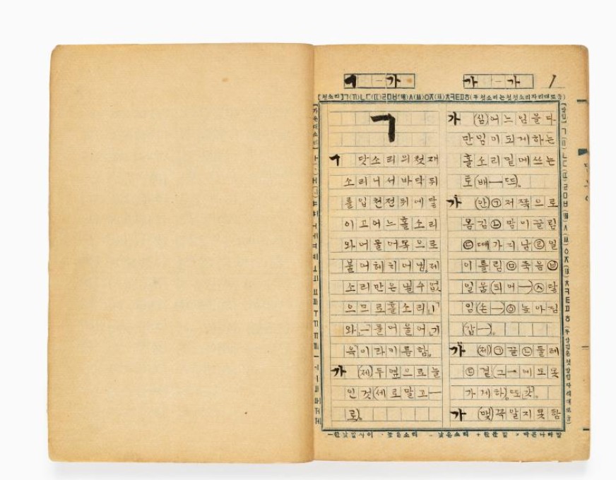Se muestra el Manuscrito de Malmoi, considerado el primer diccionario moderno de la lengua coreana. | Servicio de Patrimonio de Corea