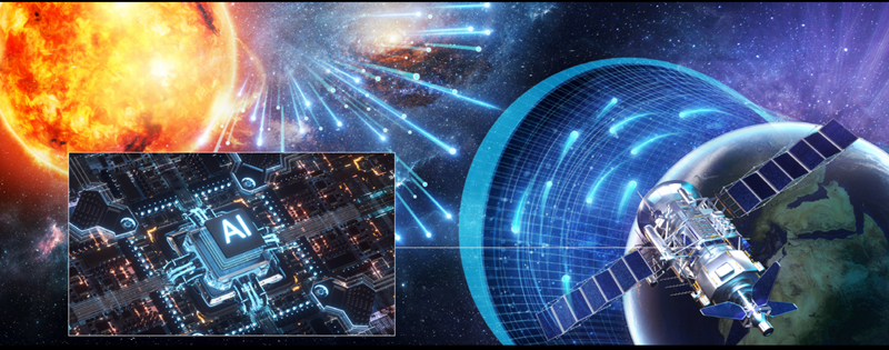 Diagrama de aplicación del semiconductor neuromórfico de inteligencia artificial para uso aeroespacial. | Ministerio de Ciencia y TIC
