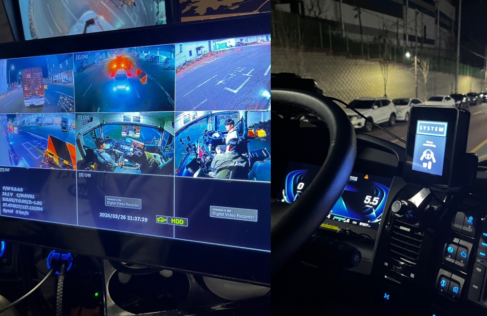 La foto muestra el interior de un cami&oacute;n aut&oacute;nomo. | Ministerio de Tierra, Infraestructuras y Transporte