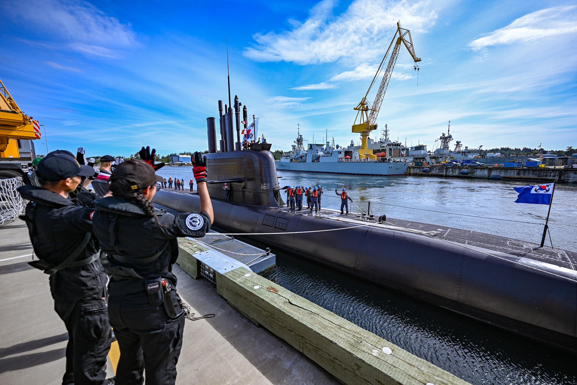 El submarino Dosan Ahn Chang-ho (SS-III) de la Armada de la República de Corea llega el 23 de mayo (hora local) a la Base de las Fuerzas Canadienses Esquimalt en Victoria, Canadá. | Armada de la República de Corea
