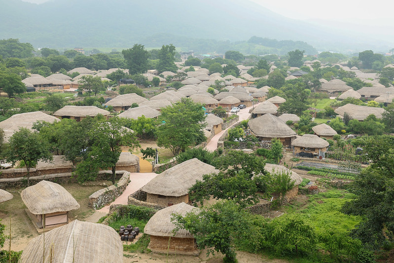 El paisaje visto desde Bingildeung, el mejor punto de observaci&oacute;n de la Fortaleza de Nagan-eupseong en Suncheon, provincia de Jeolla del Sur.