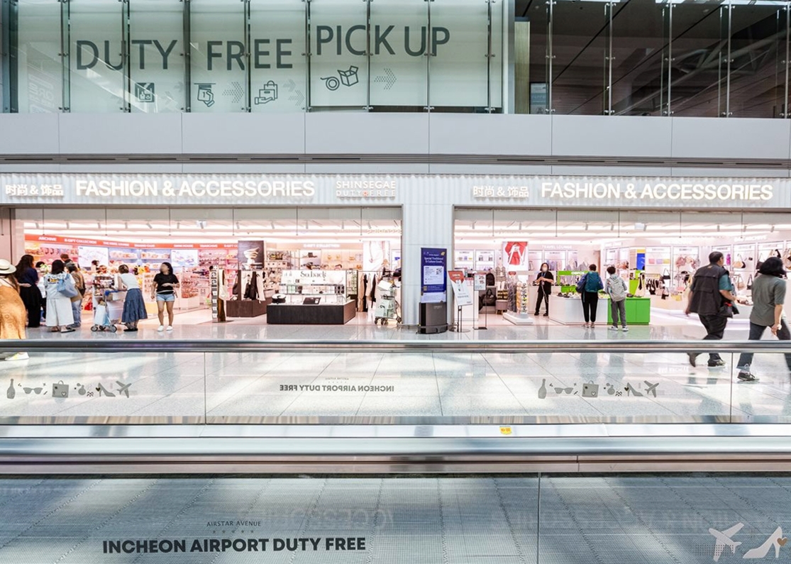 La foto muestra las instalaciones de la nueva tienda de moda y estilo de vida de Shinsegae Duty Free en el Aeropuerto de Incheon. | Shinsegae Duty Free