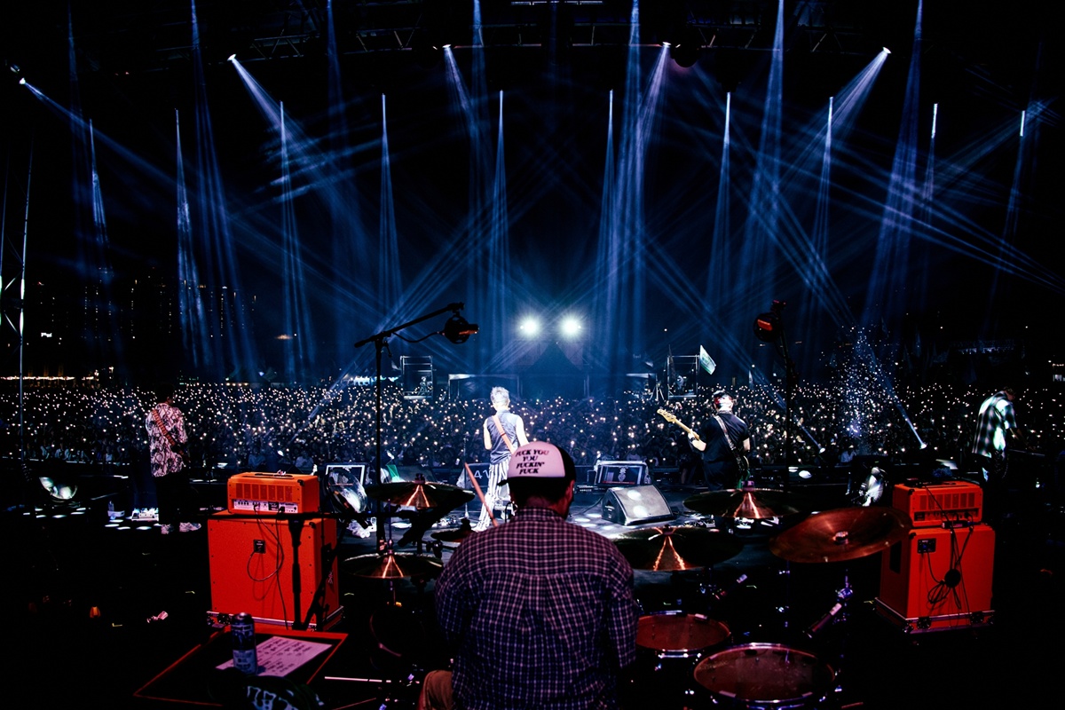 La foto muestra una de las actuaciones realizadas durante el Festival de Rock Pentaport de Incheon, celebrado del 1 al 3 de agosto del 2025, en el Parque del Festival de la Luz de Luna de Songdo, en el distrito de Yeonsu-gu, Incheon. | Gobierno Metropolitano de Incheon