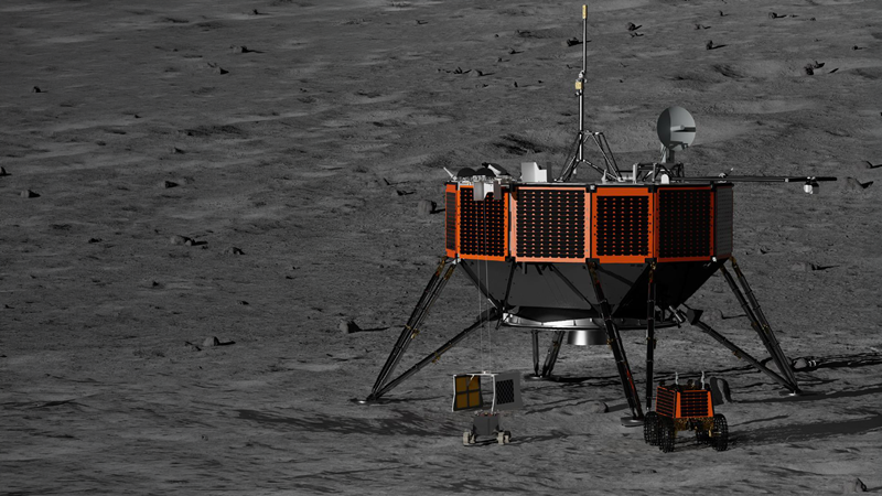 La foto muestra la misión CLPS CT-4 de la Administración Nacional de Aeronáutica y el Espacio de EE. UU. (NASA), cuyo módulo comercial transportará a la Luna el monitor de radiación espacial para la superficie lunar (LVRAD, por sus siglas en inglés) desarrollado por Corea. | Administración Aeroespacial de Corea
