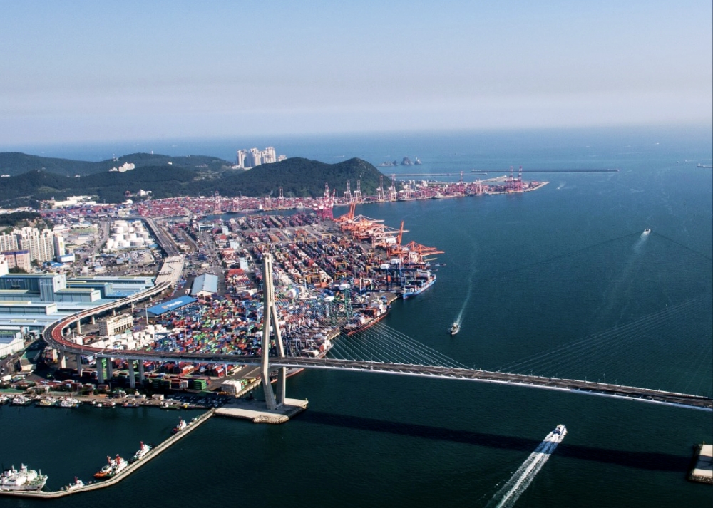Vista panorámica del nuevo puerto de Busan | Autoridad Portuaria de Busan