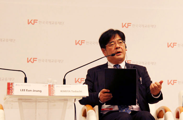 기미야 다다시 도쿄대 한국학 교수는 한국학의 질적인 발전을 위해 한국, 일본, 중국이 함께 돌파구를 찾아야 한다고 말했다.