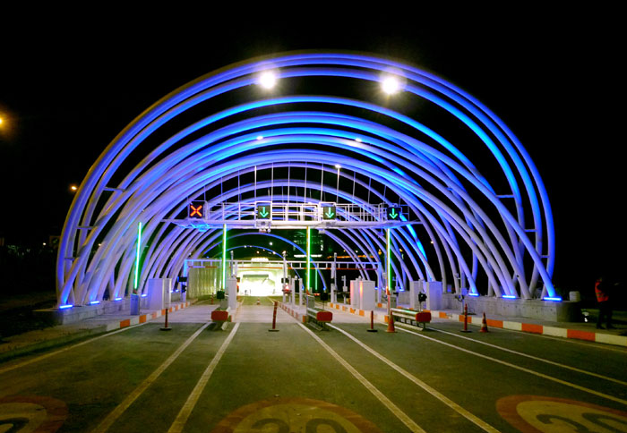 A night view of the Eurasia Tunnel.