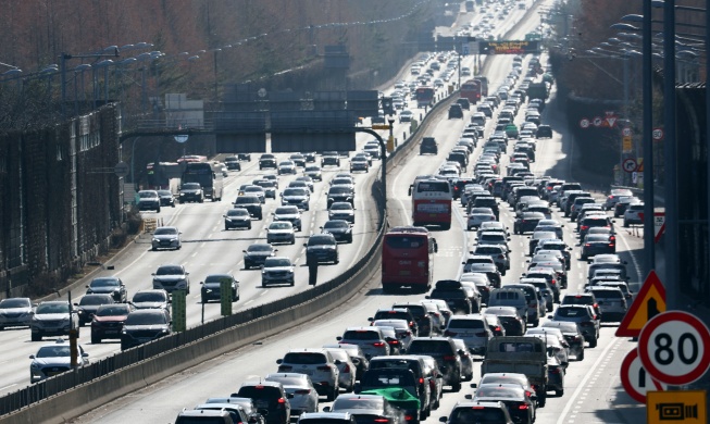 Congestión vehicular después del feriado del Año Nuevo Lunar