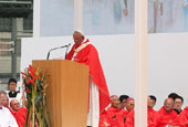 Varios momentos de la ceremonia de beatificación