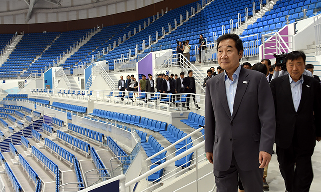 El primer ministro Lee visita las instalaciones para los JJOO de Invierno de PyeongChang