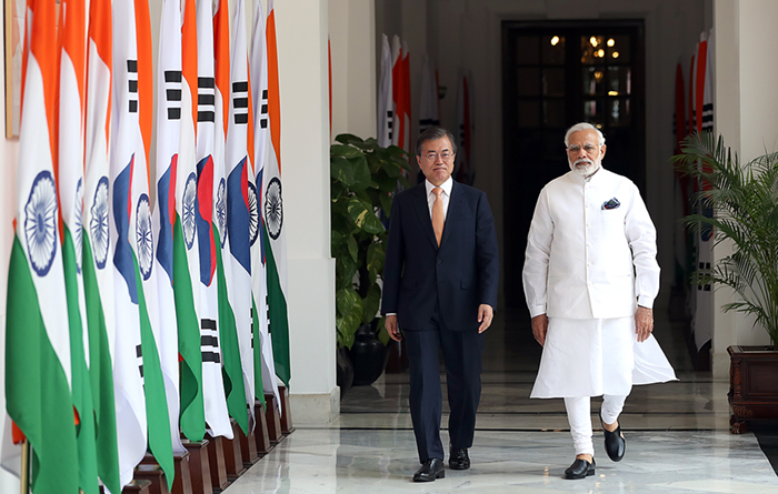 La cumbre Corea del Sur-India (julio de 2018)
