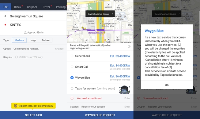 Se lanza el servicio de taxi basado en la aplicación móvil, ‘Waygo Blue’