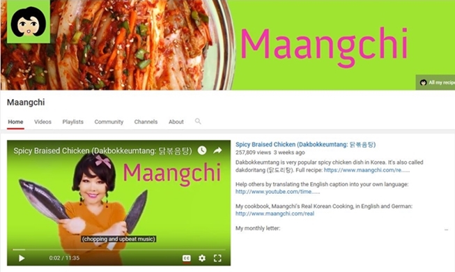 ‘Maangchi’, canal de YouTube que lidera los contenidos de K-food