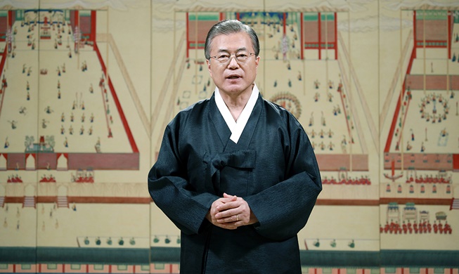 Moon envía el mensaje presidencial para Chuseok