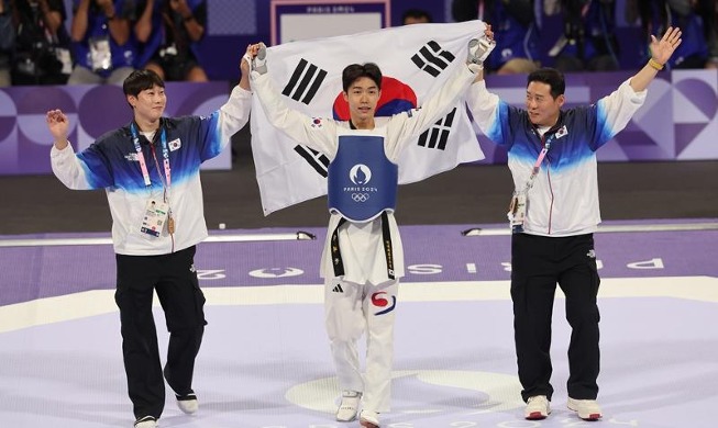 Park Taejoon gana el primer oro en taekwondo para Corea en la prueba de 58 kilogramos