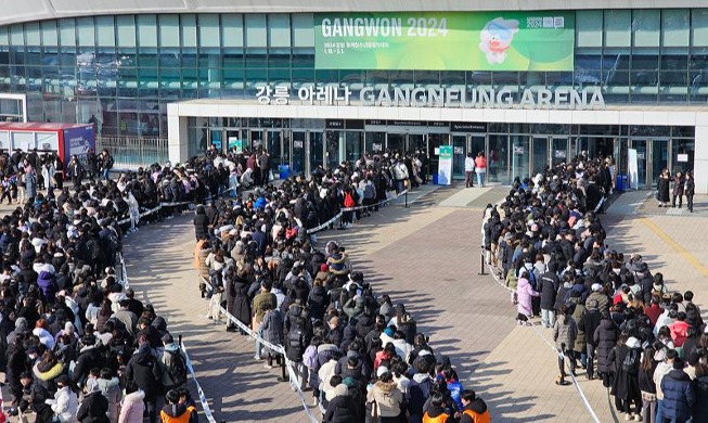 Filas para ver el patinaje artístico en Gangwon 2024