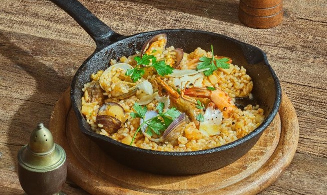 [Diferentes maneras de comer kimchi] 9. Paella de marisco con kimchi