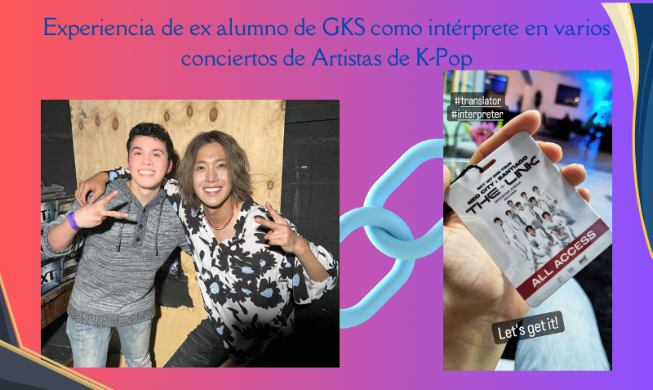 Un exalumno del KGSP cuenta su experiencia como intérprete en varios conciertos de artistas de K-pop