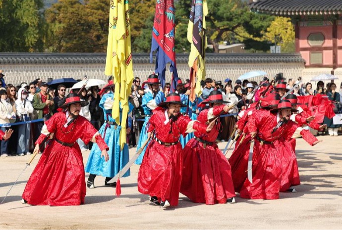 Recreación de una ceremonia real