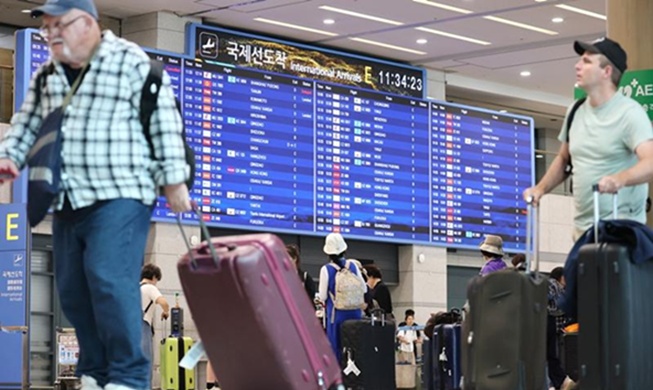 El número de visitantes extranjeros a Corea entre enero y julio supera los 12,8 millones 
