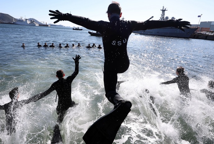 El primer entrenamiento del año de la Armada 