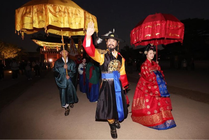 La velada nocturna del rey Jeongjo