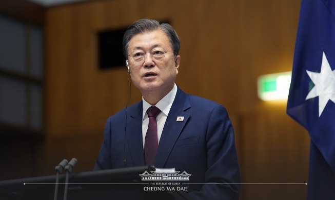 Presidente Moon en Australia: Corea no se plantea participar en boicot a los JJ.OO. de Pekín