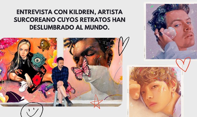 Entrevista a Kildren, artista surcoreano cuyos retratos de ídolos musicales han deslumbrado al mundo